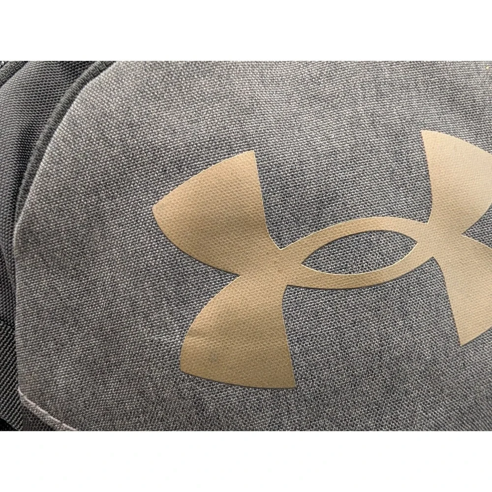 Under Armour Storm Backpack Black Gray Gold Logo Multi Compartment School Sport